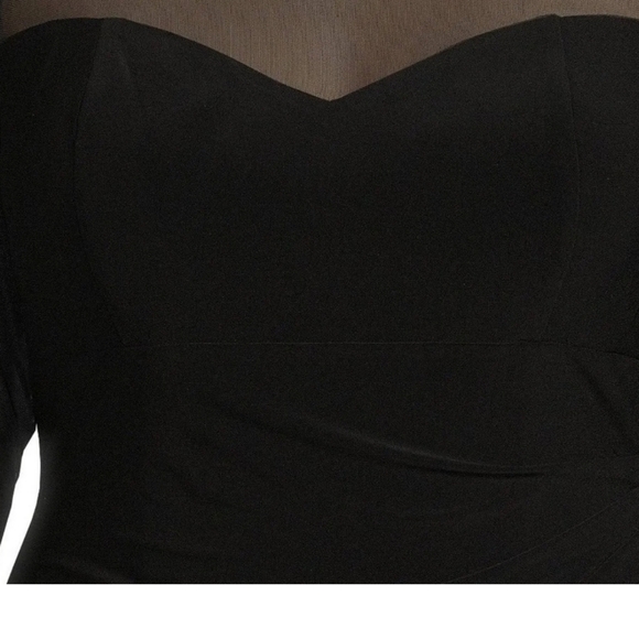 Alex Evenings Women's Plus Size Shift Dress with Embellished Illusion Dress - Picture 5 of 6